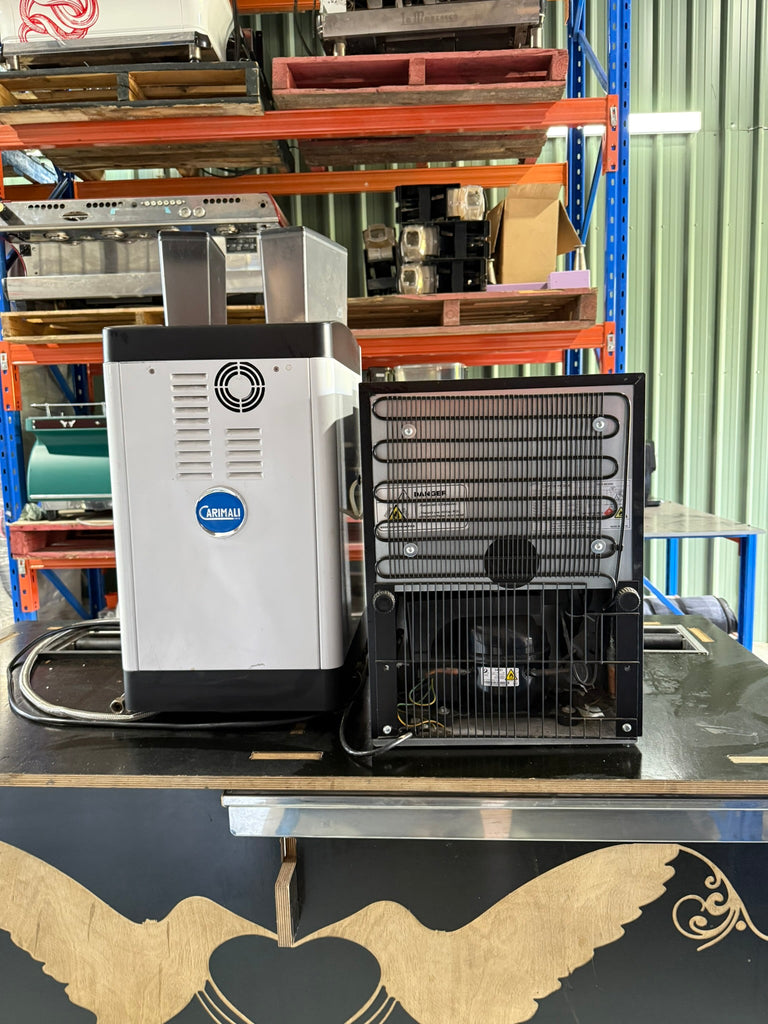 Carimali Armonia Soft Fully Automatic Bean to cup with Hot Choc Plus Schmick Milk Fridge