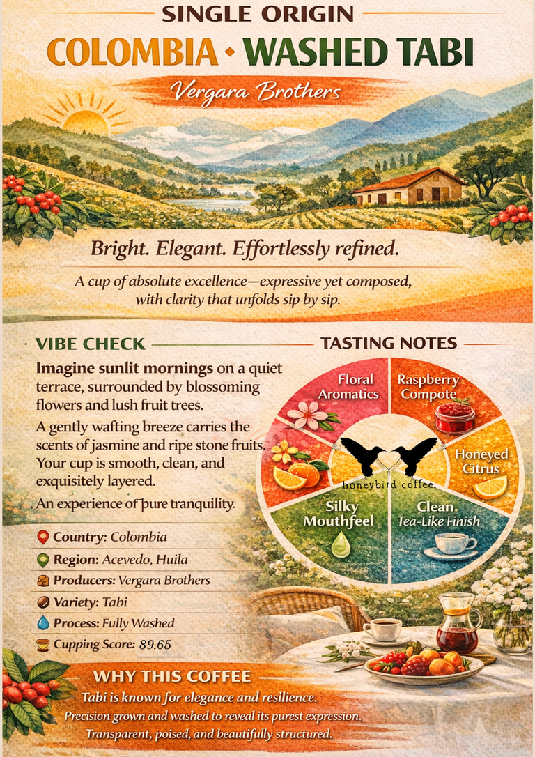 Our Best Single Origin Yet: Colombia Washed Tabi by Vergara Brothers